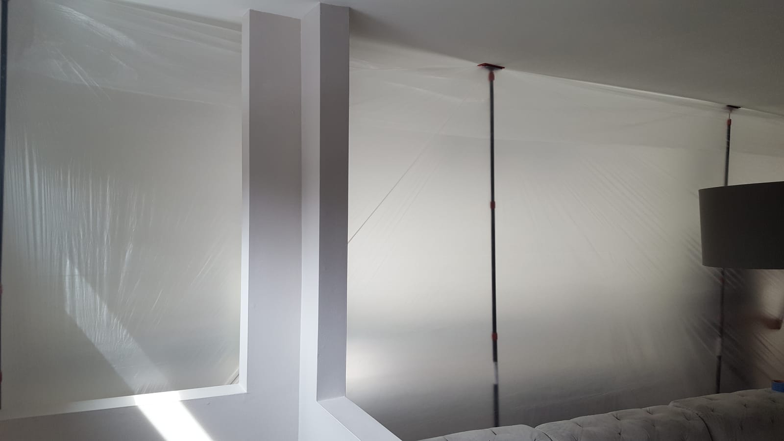 Furniture and contents protected during mold remediation